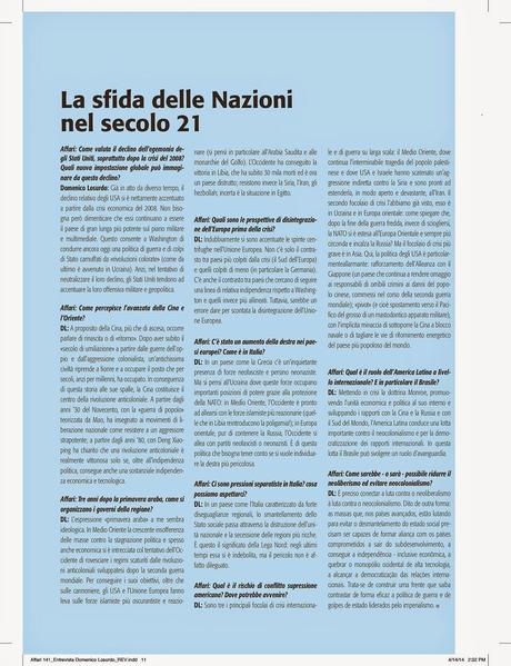 La sfida delle nazioni nel XXI secolo: un'intervista sull'imperialismo