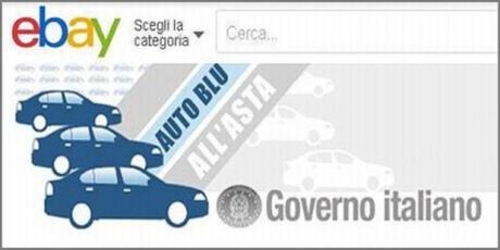 auto blu del Governo su ebay