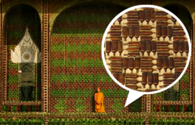 THAILANDIA – Splendido tempio Buddista fatto interamente di bottiglie di vetro