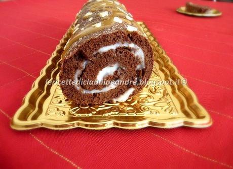 Rotolo al cacao con crema al latte