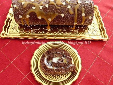 Rotolo al cacao con crema al latte