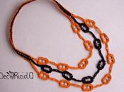 Riciclo linguette delle lattine: collana "Arancionero"