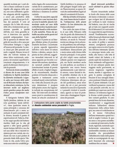 Prof. Giuseppe Fontanazza: Xylella, se la pianta è viva non dev'essere estirpata