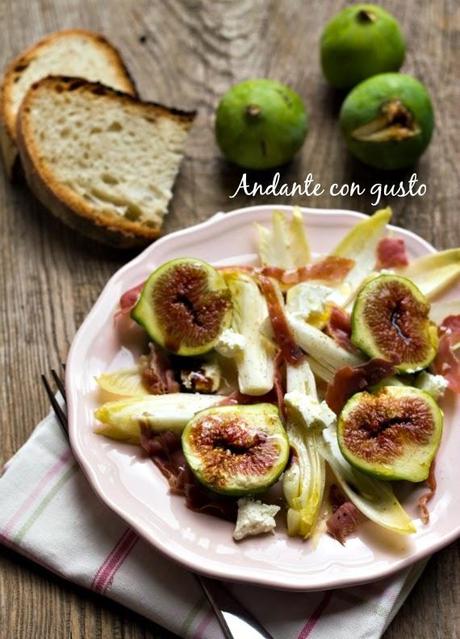 Sei mai stato a Montalcino? Insalata di cuori di indivia, fichi e Notti Bianche