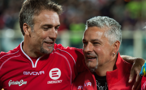 Gabriel Omar Batistuta durante la partita del cuore con Roberto Baggio (Foto © Bosi&Turisno photo - nonevero.it)