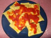 Ravioli ricotta vegana, zafferano menta