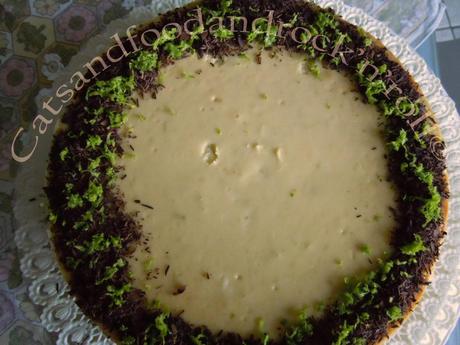 Lime and chocolate cheesecake