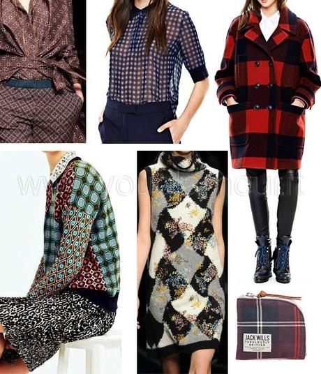 T come tendenza: tartan, tricot, texture