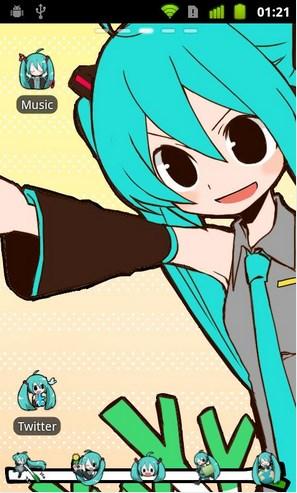 Hatsune Miku Android Theme