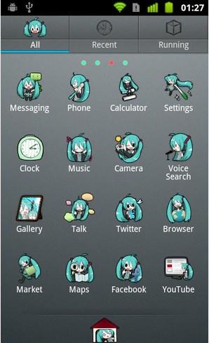 Hatsune Miku Android Theme