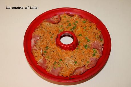 Riso e risotti: Timballo di riso con prosciutto e piselli