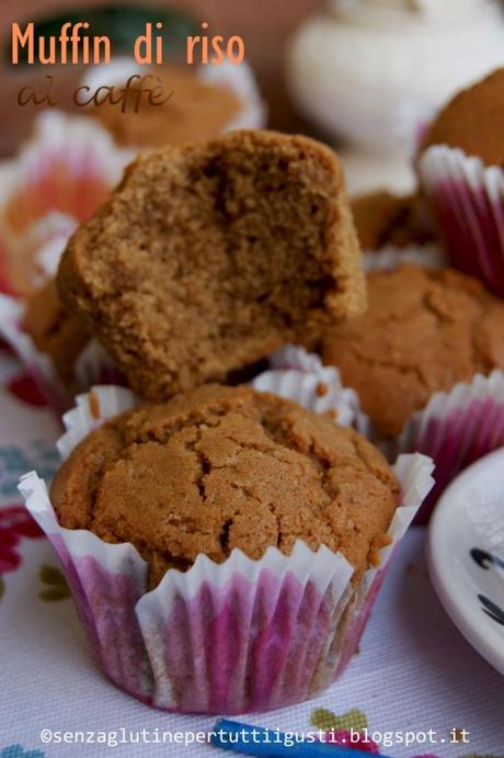 Muffin di riso al caffè senza glutine