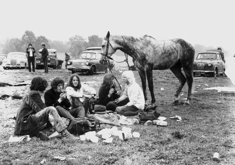 3._Hippies_and_their_horse_at_the_first_festival_1970_Brian_Walker