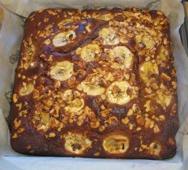 Quadrotti al cioccolato e banane