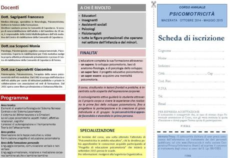 Psicomotricità: nuovo corso per operatori a Macerata