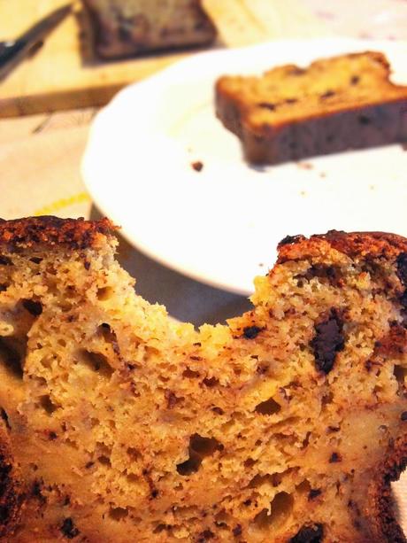 Plumcake senza Grassi con Banana, Ricotta e Cioccolato Fondente all'80% !!!