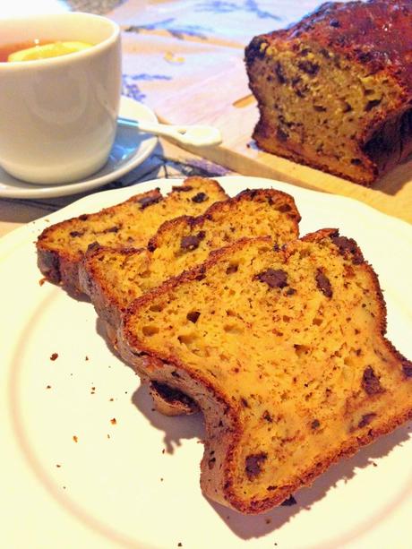 Plumcake senza Grassi con Banana, Ricotta e Cioccolato Fondente all'80% !!!