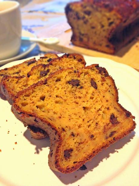 Plumcake senza Grassi con Banana, Ricotta e Cioccolato Fondente all'80% !!!