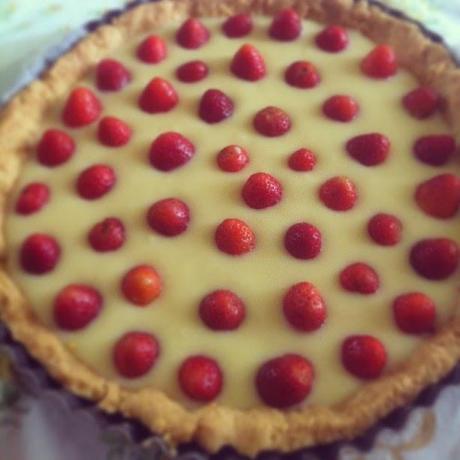 Crostata con crema e frutta con farina di riso del Molino Rossetto per il 100% Gluten Free (fri)Day e una nuova proposta!!