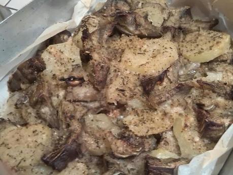 Carciofi e patate alle erbe