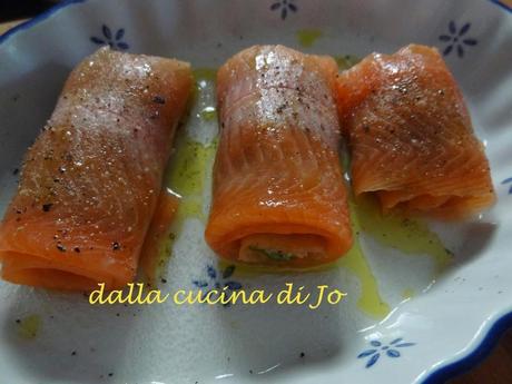 Rotolini di trota salmonata