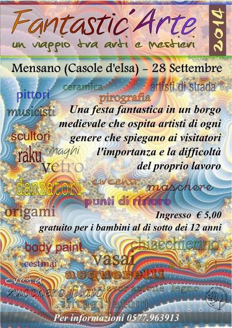 FANTASTIC'ARTE - IL 28 SETTEMBRE  A MENSANO (CASOLE D'ELSA)