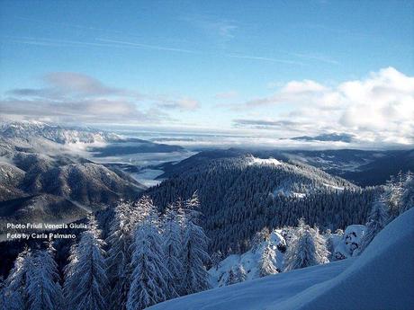 Tutto intorno è bianco, visto dal Lussari