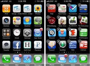 cancellare app da iphone