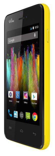 Wiko KITE yellow 3quart 218x610 Wiko presenta quattro nuovi smartphone: Birdy, Kite, Sunset e Goa smartphone  wiko 