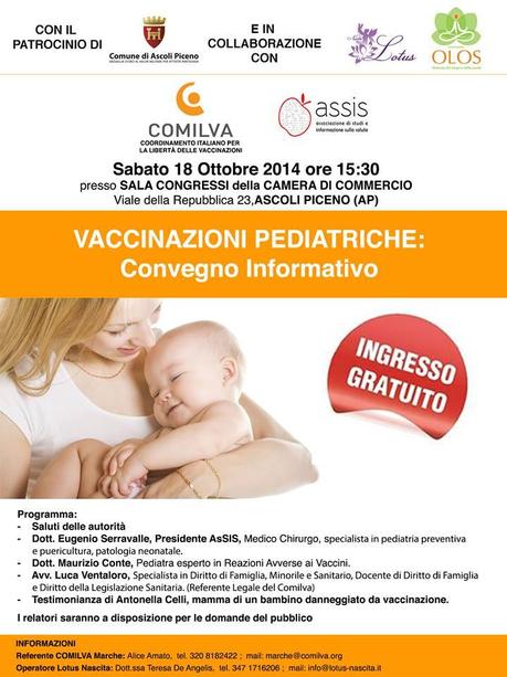 Convegno informativo sulle vaccinazioni pediatriche ad Ascoli Piceno
