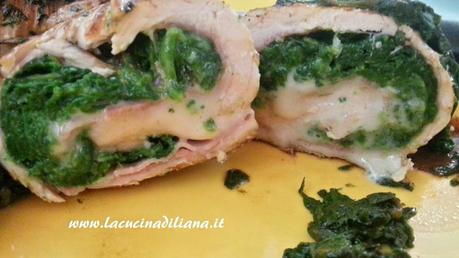 Involtini di tacchino con speck e spinaci