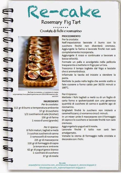 Crostata di fichi e rosmarino... e la mia prima Re-Cake!!