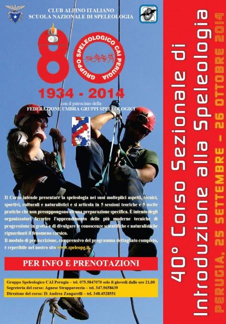 40° CORSO SEZIONALE DI INTRODUZIONE ALLA SPELEOLOGIA GS CAI PERUGIA