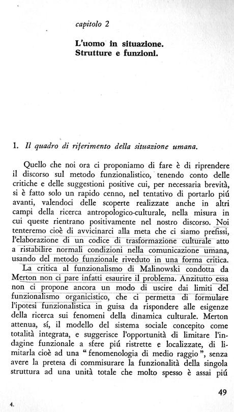 L’uomo in situazione   di Carlo Tullio – Altan, Antropologia funzionale Bompiani, 1971, p. 49-52 e 58-66