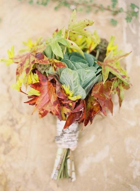 matrimonio, autunno, wedding, fall, 2014, inspirational,  bouquet, foglie, leaves
