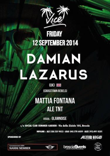 DAMIAN LAZARUS SPECIAL GUEST @VICE C/O SOCIAL CLUB