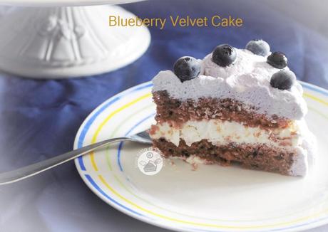 Blueberry Velvet Cake