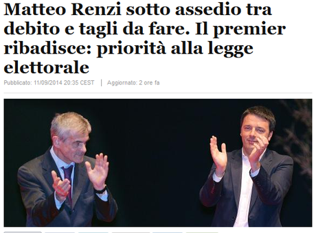 I conti di Renzi non tornano? Allora trastulliamoci con L'Italicum (il toccasana del paese)