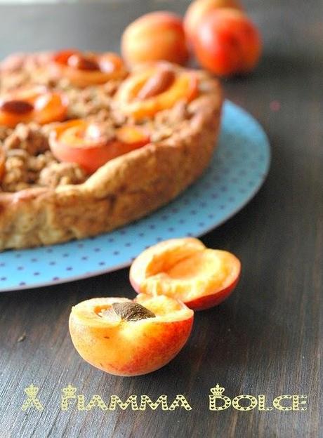 Crostata alle albicocche e nocciole vegan