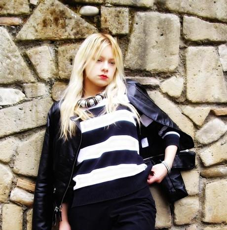 Outfit con chiodo in pelle  Teresa Morone theFashiondiet Campania fashion bloggers petite fashion bloggers