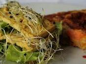FINTA FRITTATA ZUCCA BATATA accompagnata SANDWICH TOFU,INSALATA GERMOGLI