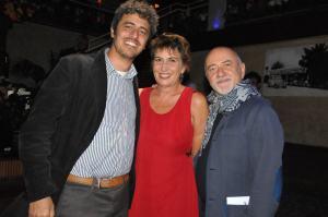 Pif, Serena Dandini e Giorgio Faletti in Capannina per la scorsa edizione del premio satira. Foto Fabrizio Nizza