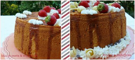 Chiffon Cake con Caramello Salato, Fragole e Panna