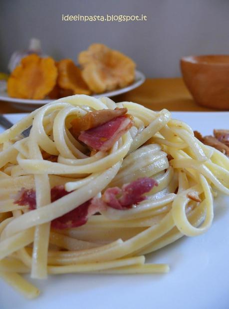 Linguine con Finferli e Spalla Cotta