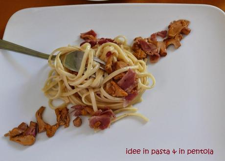 Linguine con Finferli e Spalla Cotta