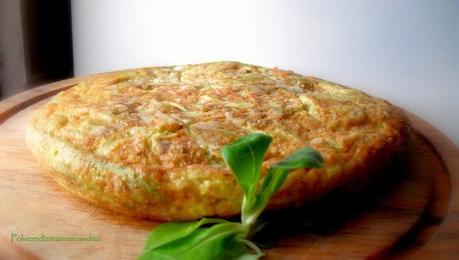 Frittata ai fiori di zucchina e parmigiano senza olio