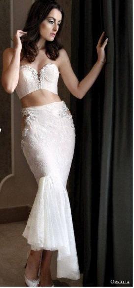 abito da sposa due pezzi 2015