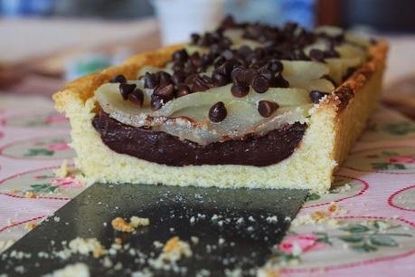 Crostata alle pere e cioccolato