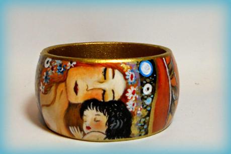 UN PO' DI KLIMT SU BIJOUX...DIPINTI A MANO!