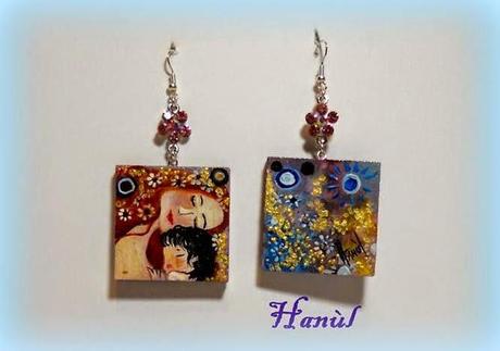 UN PO' DI KLIMT SU BIJOUX...DIPINTI A MANO!